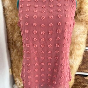 Pink Textured Sleeveless Top XL